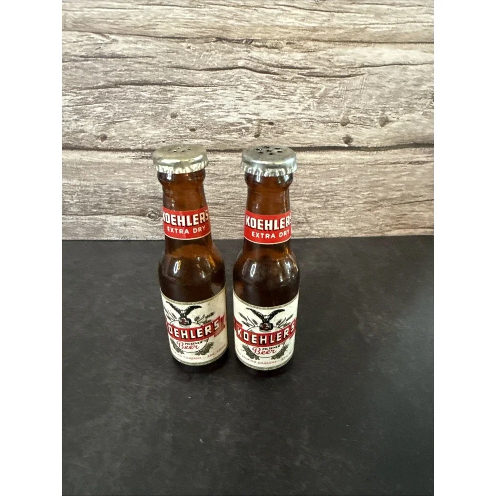 Koehler's Beer - Miniature Bottles -Salt & Pepper Shakers - Erie, PA